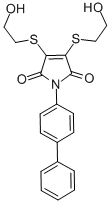 1H-pyrrole-2,5-dione,1-[1,1’-biphenyl ]-4-yl-3,4-bis[(2-hydroxyethyl)thio]- Structure,863886-38-8Structure