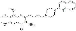 4(3H)-quinazolinone,3-amino-6,7,8-trimethoxy-2-[4-[4-(2-quinolinyl)-1-piperazinyl ]butyl]- Structure,864386-11-8Structure