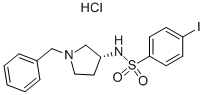 (R)-n-(1-benzyl-pyrrolidin-3-yl)-4-iodo-benzenesulfonamide hydrochloride Structure,864759-46-6Structure