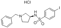 (S)-n-(1-芐基-吡咯烷-3-基)-4-碘-苯磺酰胺鹽酸鹽結(jié)構(gòu)式_864759-47-7結(jié)構(gòu)式