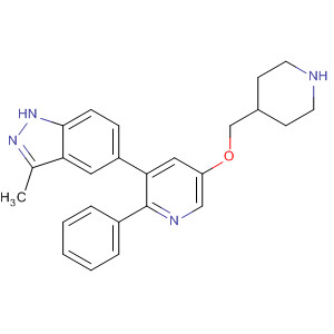 3-Methyl-5-[2-phenyl-5-(4-piperidinylmethoxy)-3-pyridinyl]-1h-indazole Structure,864771-13-1Structure