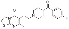 5H-噻唑并[3,2a]嘧啶-5-酮,6-[2-[4-(4-氟苯甲?；?-1-哌啶基]乙基]-2,3-二氫-7-甲基-結(jié)構(gòu)式_86487-64-1結(jié)構(gòu)式