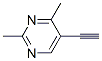 Pyrimidine, 5-ethynyl-2,4-dimethyl- (9ci) Structure,86521-01-9Structure