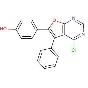 4-(4-Chloro-5-phenyl-furo[2,3-d]pyrimidin-6-yl)-phenol Structure,866183-29-1Structure