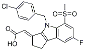 (E)-2-(4-(4-氯芐基)-7-氟-5-(甲基磺?；?-1,2-二氫環(huán)戊并[b]吲哚-3(4h)-基)乙酸結(jié)構(gòu)式_866215-99-8結(jié)構(gòu)式