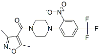 (3,5-二甲基-4-異噁唑基)[4-[2-硝基-4-(三氟甲基)苯基]-1-哌嗪基]-甲酮結構式_866789-39-1結構式