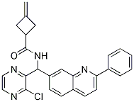 N-((3-chloropyrazin-2-yl)(2-phenylquinolin-7-yl)methyl)-3-methylenecyclobutanecarboxamide Structure,867163-52-8Structure