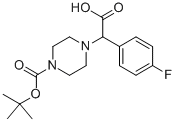 4-[Carboxy-(4-fluoro-phenyl)-methyl]-piperazine-1-carboxylic acid tert-butyl ester hydrochloride Structure,868151-70-6Structure