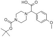 4-[Carboxy-(4-methoxy-phenyl)-methyl]-piperazine-1-carboxylic acid tert-butyl ester hydrochloride Structure,868260-17-7Structure