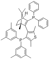 (+)-{4-[(1R,4S)-3-(二苯基膦基)-1,7,7-三甲基二環(huán)[2.2.1]庚-2-烯-2-基]-2,5-二甲基-3-噻吩并-3-基}二(3,5-二甲基苯基)膦結(jié)構(gòu)式_868851-50-7結(jié)構(gòu)式