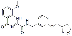 (9ci)-1,4-二氫-8-甲氧基-4-氧代-n-[[2-[(四氫-3-呋喃)甲氧基]-4-吡啶]甲基]-2-喹唑啉羧酰胺結(jié)構(gòu)式_869294-80-4結(jié)構(gòu)式