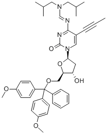 5-O-(二甲氧基三苯甲游基)-n4-(二異丁基氨基)亞甲基-5-(1-丙炔)-2-脫氧胞苷結構式_869355-42-0結構式