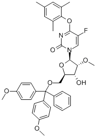 5-O-(二甲氧基三苯甲游基)-5-氟-o4-(2,4,6-三甲基苯基)-2-o-甲基尿苷結(jié)構(gòu)式_869355-47-5結(jié)構(gòu)式