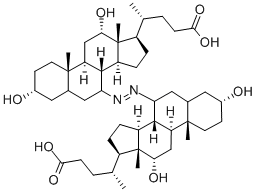 7,7-Azo-3alpha,12alpha-dihydroxycholanic acid Structure,86992-52-1Structure