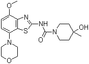 4-Hydroxy-n-(4-methoxy-7-morpholinobenzo[d]thiazol-2-yl)-4-methylpiperidine-1-carboxamide Structure,870070-55-6Structure