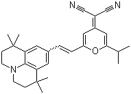 2-[2-異丙基-6-[2-(2,3,6,7-四氫-1,1,7,7-四甲基-1H,5H-苯并[ij]喹嗪-9-基)乙烯基]-4H-吡喃-4-亞基]丙二腈結構式_870075-87-9結構式