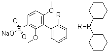 2-二環(huán)己基膦基-2,6-二甲氧基-1,1-聯(lián)苯基-3-磺酸鈉水合物結(jié)構(gòu)式_870245-75-3結(jié)構(gòu)式