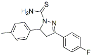 3-(4-氟苯基)-5-對甲苯-4,5-二氫-1H-吡唑-1-硫代羧酰胺結(jié)構(gòu)式_870680-35-6結(jié)構(gòu)式