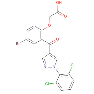 2-(4-Bromo-2-(1-(2,6-dichlorophenyl)-1h-pyrazole-4-carbonyl)phenoxy)acetic acid Structure,870810-00-7Structure