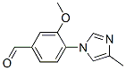 3-Methoxy-4-(4-methylimidazole)benzaldehyd Structure,870837-18-6Structure