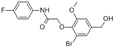 2-[2-Bromo-4-(hydroxymethyl)-6-methoxyphenoxy]-n-(4-fluorophenyl)-acetamide Structure,870981-52-5Structure