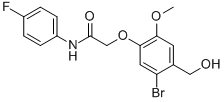 2-[5-Bromo-4-(hydroxymethyl)-2-methoxyphenoxy]-n-(4-fluorophenyl)-acetamide Structure,870981-53-6Structure