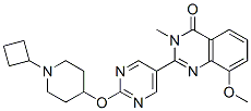 4(3H)-quinazolinone,2-[2-[(1-cyclobutyl-4-piperidinyl)oxy]-5-pyrimidinyl]-8-methoxy-3-methyl- Structure,870996-94-4Structure