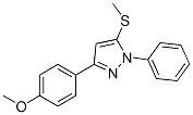 3-(4-Methoxyphenyl)-5-methylthio-1-phenyl-1H-pyrazole Structure,871110-00-8Structure