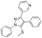 3-(1,4-Diphenyl-5-methylthio-1H-pyrazol-3-yl)pyridine Structure,871110-02-0Structure