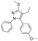 4-Ethyl-5-(4-methoxyphenyl)-3-methylthio-1-phenyl-1H-pyrazole Structure,871110-29-1Structure