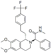 (R)-2-((S)-6,7-二甲氧基-1-(4-(三氟甲基)苯乙基)-3,4-二氫異喹啉-2(1H)-yl)-N-甲基-2-苯乙胺結(jié)構(gòu)式_871224-63-4結(jié)構(gòu)式