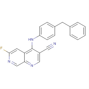 4-(4-Benzylphenylamino)-6-fluoro-1,7-naphthyridine-3-carbonitrile Structure,871306-93-3Structure