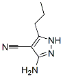 1H-pyrazole-4-carbonitrile,3-amino-5-propyl - Structure,871336-82-2Structure