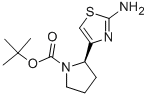 (S)-2-(2-氨基噻唑-4-基)吡咯烷-1-羧酸叔丁酯結(jié)構(gòu)式_871716-68-6結(jié)構(gòu)式