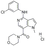 Methanone, [4-[(3-chlorophenyl)amino]-1-methyl-1h-pyrrolo[3,2-c]pyridin-7-yl]-4-morpholinyl-, hydrochloride (1:1) Structure,871816-53-4Structure