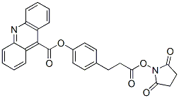 9-Acridinecarboxylic acid, 4-[3-[(2,5-dioxo-1-pyrrolidinyl)oxy]-3-oxopropyl]phenyl ester Structure,87198-87-6Structure