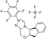 (5Ar,10bs)-(+)-5a,10b-dihydro-2-(pentafluorophenyl )-4h,6h-indeno[2,1-b][1,2,4]trizolo[4,3-d][1,4]oxazinium tetrafluoroborate Structure,872143-57-2Structure