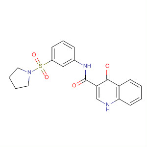 4-氧代-n-(3-吡咯烷-1-基磺酰基苯基)-1H-喹啉-3-羧酰胺結(jié)構(gòu)式_873050-41-0結(jié)構(gòu)式