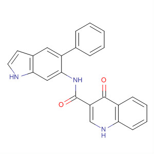 4-氧代-n-(5-苯基-1H-吲哚-6-基)-1H-喹啉-3-羧酰胺結(jié)構(gòu)式_873051-73-1結(jié)構(gòu)式