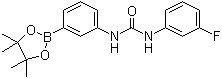 1-(3-氟苯基)-3-[3-(四甲基-1,3,2-二噁硼烷-2-基)苯基]脲結(jié)構(gòu)式_874302-03-1結(jié)構(gòu)式