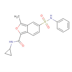 3-Methyl-5-phenylsulfamoyl-benzofuran-2-carboxylic acid cyclopropyl amide Structure,874370-68-0Structure