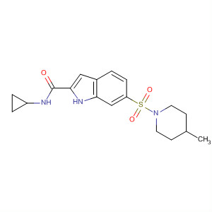 6-(4-Methyl-piperidine-1-sulfonyl)-1h-indole-2-carboxylic acid cyclopropylamide Structure,874373-30-5Structure