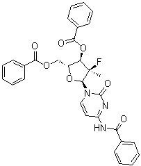 (2R,3r,4r,5s)-5-(4-苯酰胺-2-氧代嘧啶-1(2H)-基)-2-((苯甲?；趸?甲基)-4-氟-4-甲基四氫呋喃-3-苯甲酸結(jié)構(gòu)式_874638-94-5結(jié)構(gòu)式