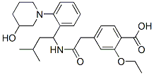 2-乙氧基-4-[2-[[1-[2-(3-羥基-1-哌啶基)苯基]-3-甲基丁基]氨基]-2-氧代乙基]苯甲酸結構式_874908-14-2結構式