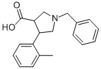 1-Benzyl-4-(2-methyl -phenyl)-pyrrolidine-3-carboxylic acid Structure,874990-41-7Structure