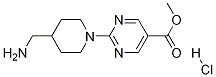 5-Pyrimidinecarboxylic acid, 2-[4-(aminomethyl)-1-piperidinyl]-, methyl ester Structure,875318-56-2Structure