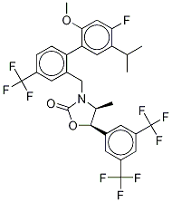 (4S,5r)-5-(3,5-bis(trifluoromethyl)phenyl)-3-((4-fluoro-2-methoxy-4-(trifluoromethyl)-[1,1-biphenyl]-2-yl)methyl)-4-methyloxazolidin-2-one Structure,875446-37-0Structure