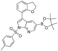 3-(2,3-二氫-7-苯并呋喃)-1-[(4-甲基苯基)磺?；鵠-5-(4,4,5,5-四甲基-1,3,2-二噁硼烷-2-基)-1H-吡咯并[2,3-b]吡啶結(jié)構(gòu)式_875639-25-1結(jié)構(gòu)式