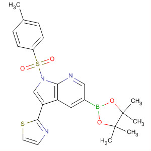 1-[(4-Methylphenyl)sulfonyl]-5-(4,4,5,5-tetramethyl-1,3,2-dioxaborolan-2-yl)-3-(2-thiazolyl)-1h-pyrrolo[2,3-b]pyridine Structure,875639-26-2Structure