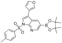 3-(3-呋喃)-1-[(4-甲基苯基)磺酰基]-5-(4,4,5,5-四甲基-1,3,2-二噁硼烷-2-基)-1H-吡咯并[2,3-B]吡啶結(jié)構(gòu)式_875639-27-3結(jié)構(gòu)式